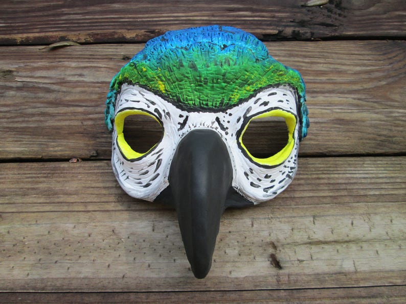 Mccaw Parrot Masquerade Mask Made to Order Mask Costume Etsy