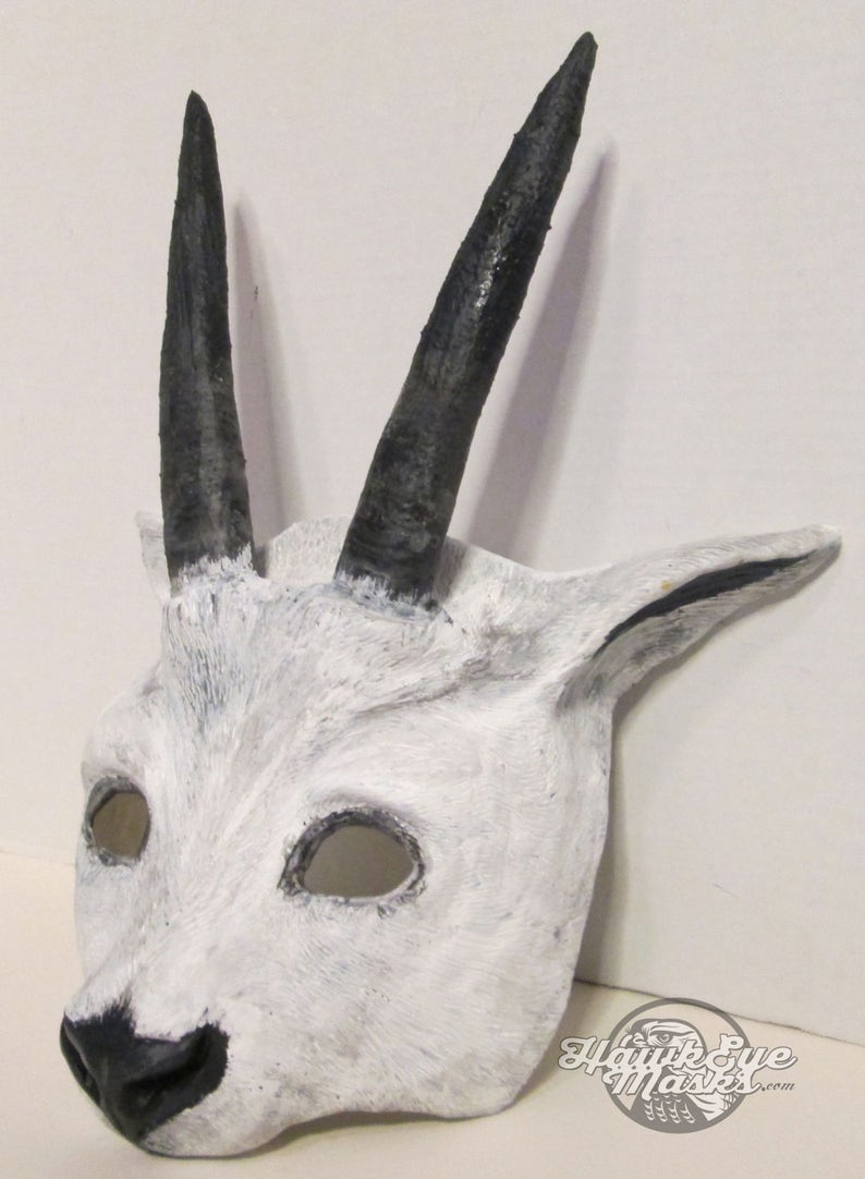 Mountain Goat Goat Mask Masquerade Mask Wildlife Art Etsy