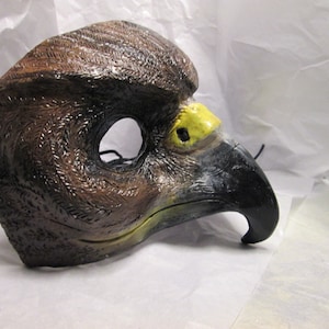 Hawk mask, Red tailed hawk mask, bird, masquerade mask, costume mask, red tail hawk, Hawkeye, Hawk, Halloween mask, bird mask, totem
