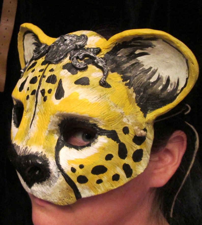 Masquerade Mask Cheetah Neko Animal Mask Cat Wildlife Etsy