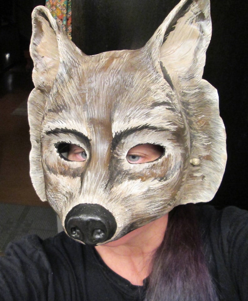 Wolf Mask Animal Sculpture Timber Wolves Masquerade Mask | Etsy