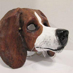 Beagle mask, Basset Hound, show dog, Miranda, dog costume mask, animal, cute dog mask, masquerade, costume mask, Weiner dog, Dachshund mask