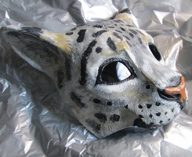 Snow Leopard Mask Animal Costume Mask Neko Animal Spirit - Etsy