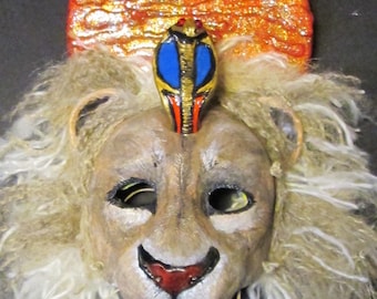 Sekhmet Lioness Mask: Egyptian God Costume, Masquerade Mask