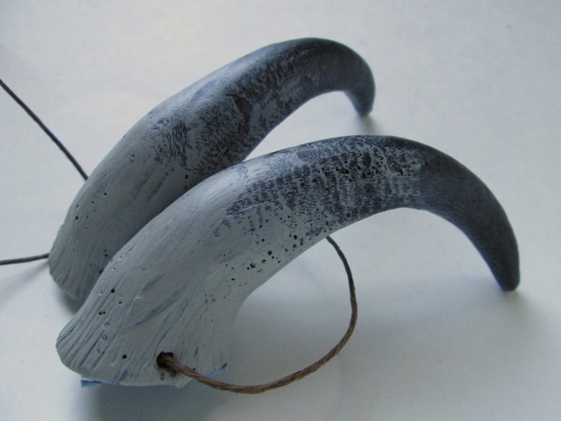 Medium Size Curved Costume Horns Handmade Lightweight Resin Etsy