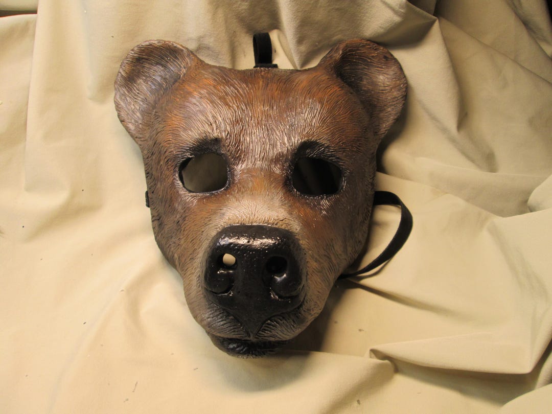 Hand-painted Bear Mask: Animal Costume, Masquerade Mask - Etsy