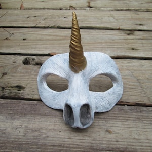 Unicorn, Mask, Unicorn costume, masquerade, horned mask, horse, faire, fantasy costume, half face mask