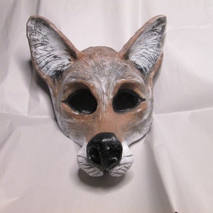 Coyote mask, animal costume mask, spirit mask, Desert, masquerade mask, animal totem, Wild Dog costume, made to order, custom made