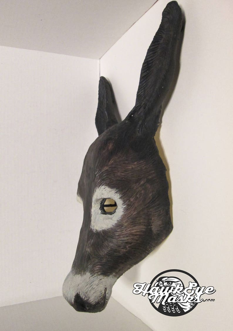 Donkey Mask Realistic Costume Animal Mask Made to Order - Etsy