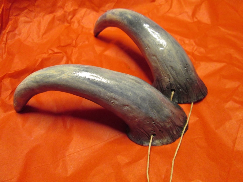 Medium Size Curved Costume Horns Handmade Lightweight Resin Etsy