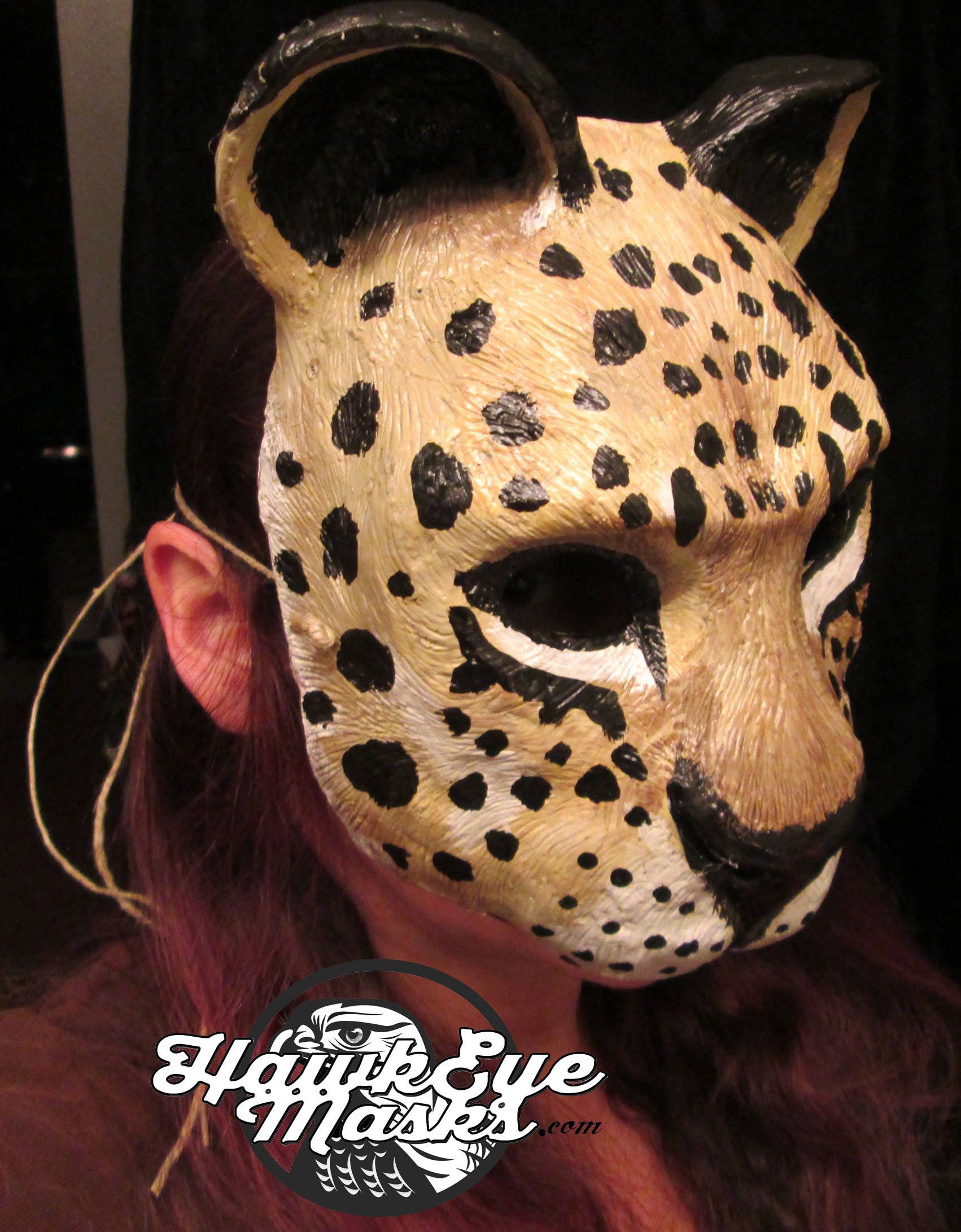 Jaguar cat costume mask Masquerade mask Neko jungle cat Etsy