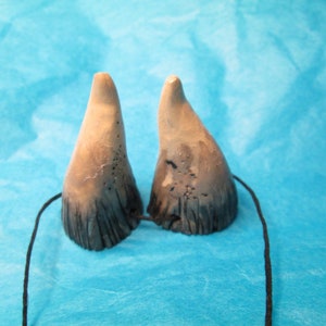 costume horns, teeny tiny, itty bitty, Small Handmade lightweight resin costume horns, pan horns, satyr, faun, custom made, cosplay horns