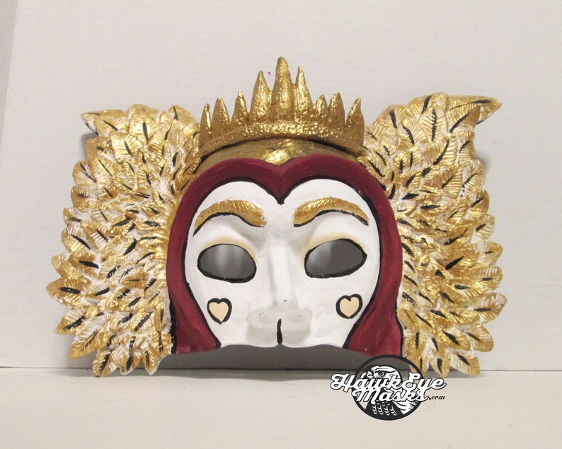 cosplay winged mask mask wonderland made to order valentine Masquerade mask masked ball costume mask King of Hearts Halloween mask