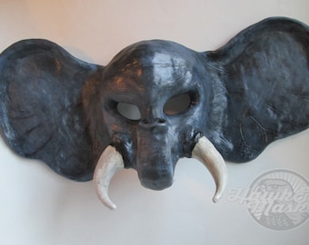 Handmade Resin Elephant Costume Mask, Masquerade Mask