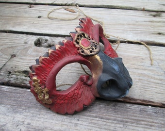 strange creature mask, costume mask, masquerade mask, big nose mask, phoenix, fantasy mask, Dragon mask, phoenix mask, firebird, labyrinth