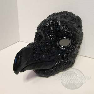 Raven, realistic, Black Raven mask, nevermore, poe, black bird, Crow, masquerade ball mask, costume mask, bird mask