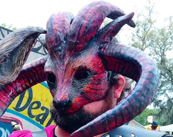 Wicked Goat Mask: Masquerade, Fantasy Artisan