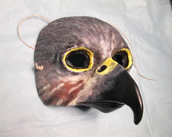 Costume mask, Peregrine falcon, Sparrow Hawk, Falcon mask, masquerade mask, gyrfalcon, costume mask, Horus, spirit bird, Halloween