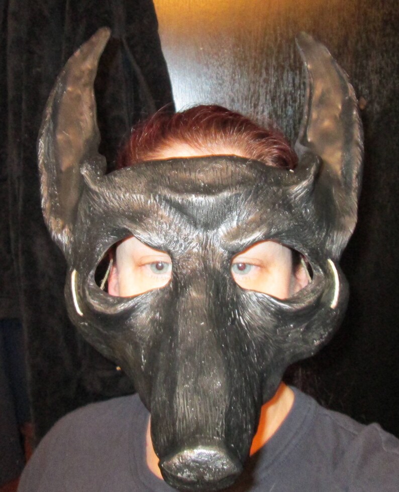Anubis Mask Costume Jackal Egyptian Dog Masquerade Mask Etsy