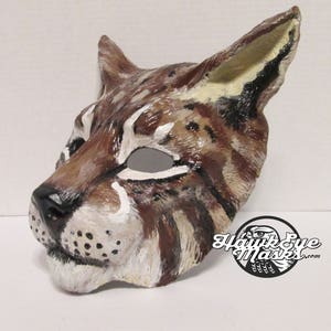 Wildcat mask, Lynx, Neko, custom made, Animal mask, masquerade mask, Siberian lynx, wild cat, bobcat mask, spirithoods