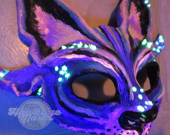 Cheshire Cat Mask: UV Reactive Resin Masquerade Mask