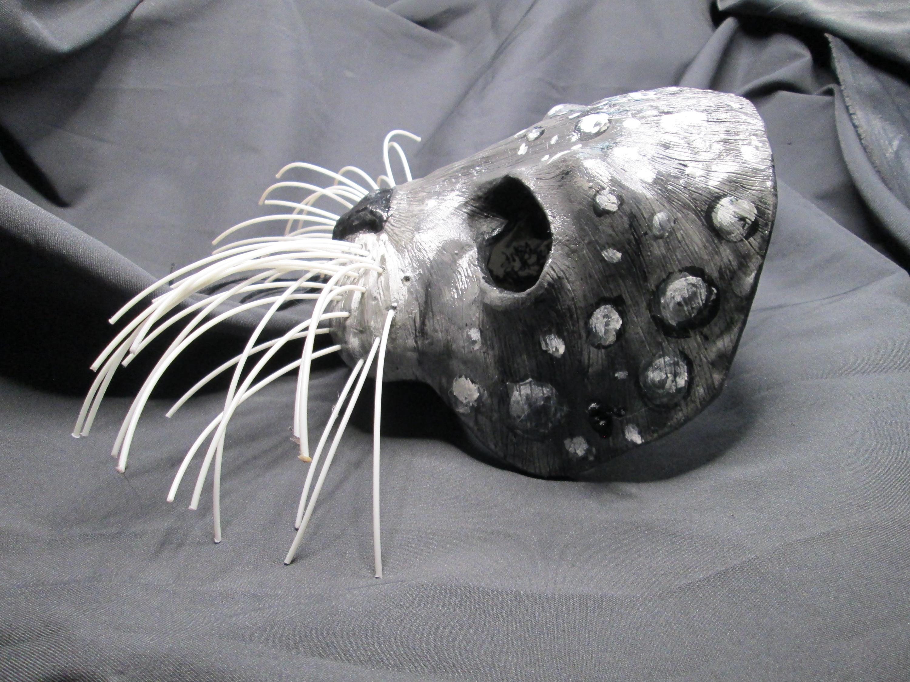 手描きと手作りのアザラシマスク：セルキーコスチューム、仮面舞踏会