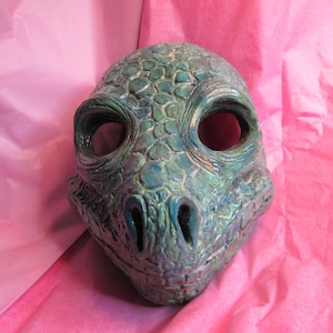 Lizard mask, Iguana, custom made, masquerade mask, reptilian mask, masked ball, costume mask, Adult costume mask, reptile mask