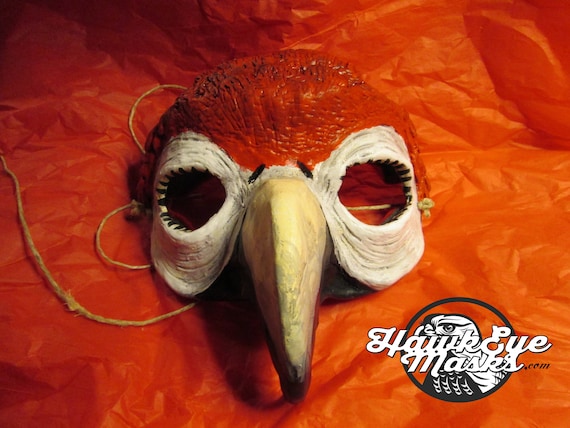 Party ] Vibrant Parrot Latex Mask - Funky & Realistic Animal Headgear For Halloween, Cosplay, Masquerade Parties & Pranks - Green, Blue & Orange Feathers With & Feet - Natural Latex Material - View #11