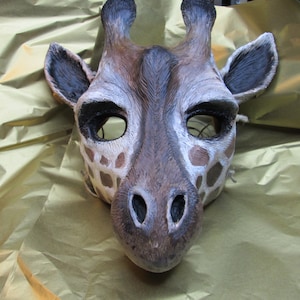 Giraffe mask, wildlife, Adult mask, Giraffe costume mask, masquerade mask, animal spirit, Zootopia cosplay,