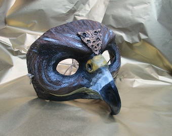 Red-Tailed Hawk Mask: Hand-Painted Bird of prey Costume