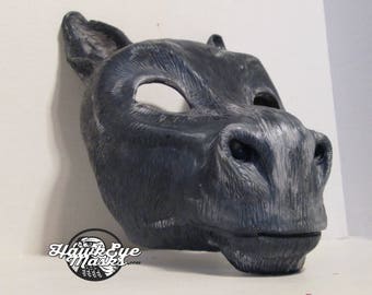 Pferd Kostüm Maske,Araber Pferd, Pferdekopf, Eis Pferd, gefrorenes Pferd, handgemacht, handbemalt, Einhorn Maske, Maskenball,