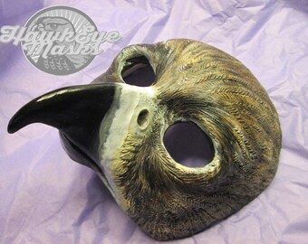 Handmade Falcon Mask: Resin Bird Costume, Masquerade Mask