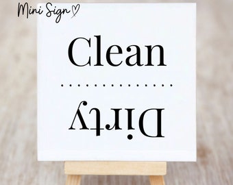 Clean Dirty Dishwasher Sign for kitchen decor dishwasher signage for kitchen sign clean dishwasher dirty dishes sign kitchen countertop sign