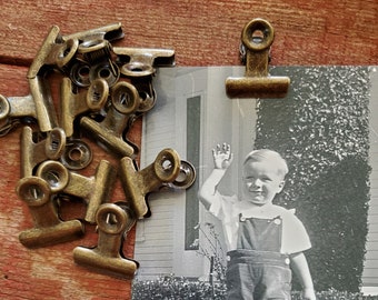 Bronze Bulldog Clip vintage inspired clip binder clip industrial bulldog clip paper clips paper crafting clip mini scrap booking mini clips