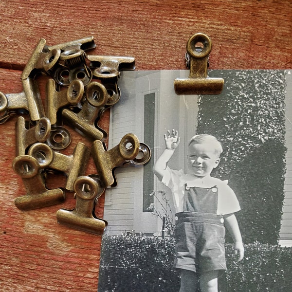 Bronze Bulldog Clip vintage inspired clip binder clip industrial bulldog clip paper clips paper crafting clip mini scrap booking mini clips