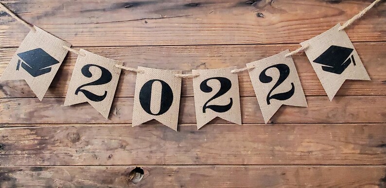 Class of 2022 Burlap Banner rustic banner graduation banner | Etsy