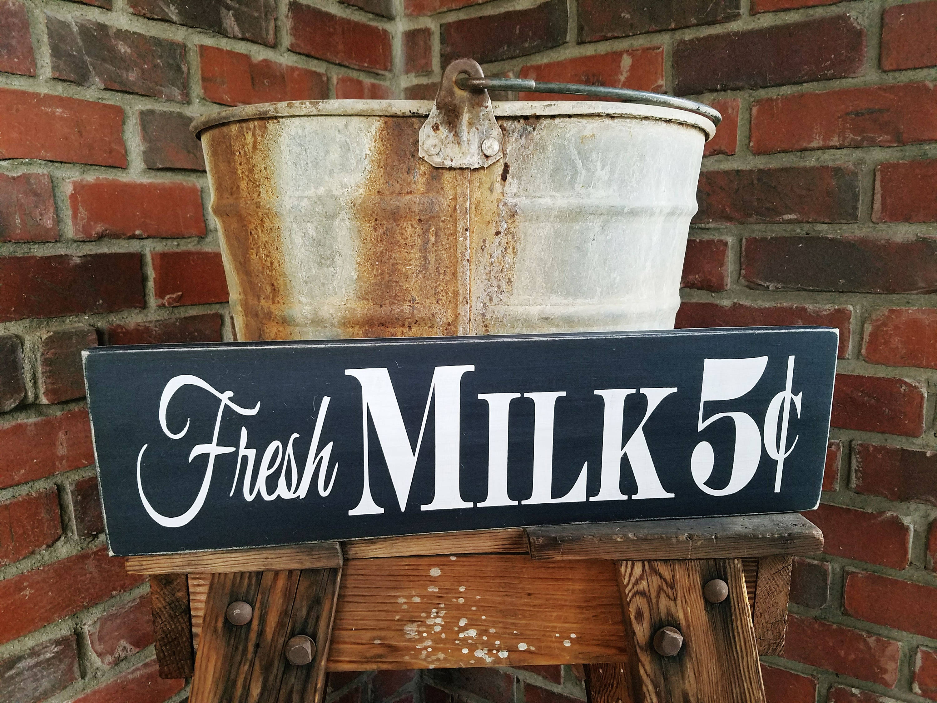 Milk Wood Sign. Fresh milk kitchen signs dairy sign Etsy