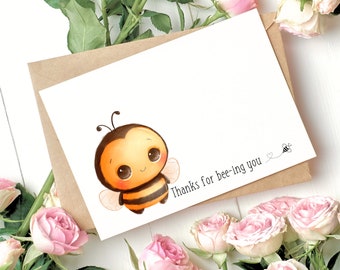 Bee Cards for best friends cards for friendship cards simple cards thank you cards for women cards funny greeting card cute bumble bee card