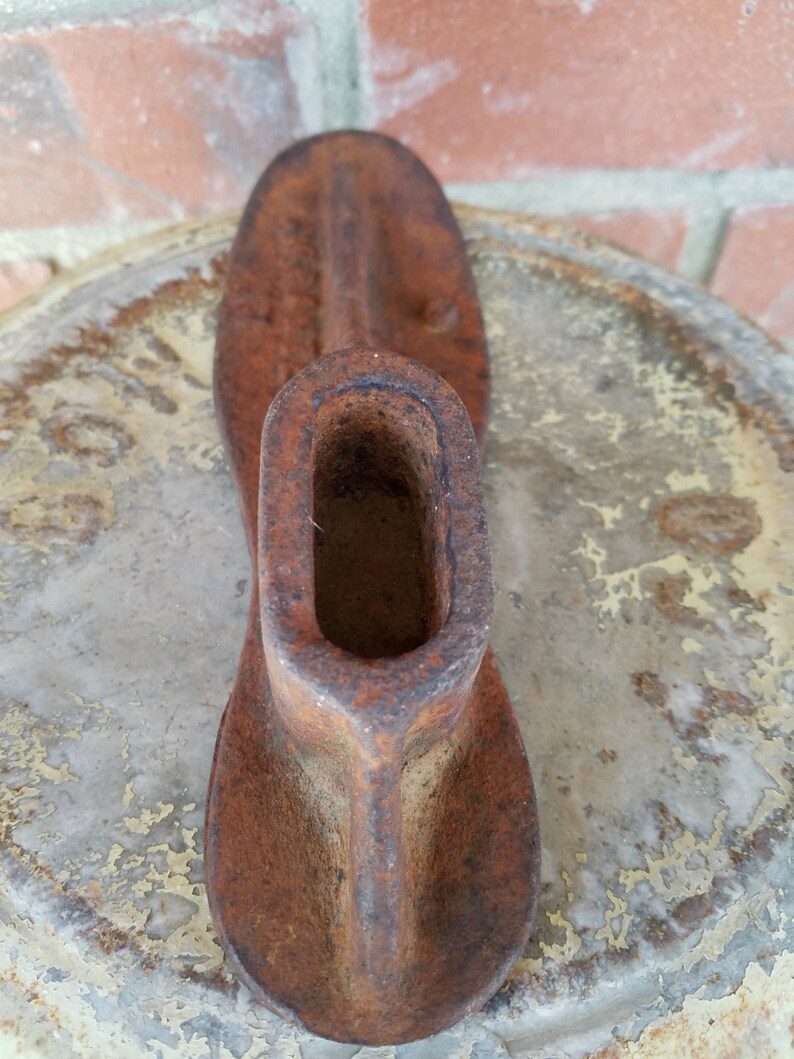 Vintage Rustic Metal Shoe Form. Antique shoe form shoe mold Etsy