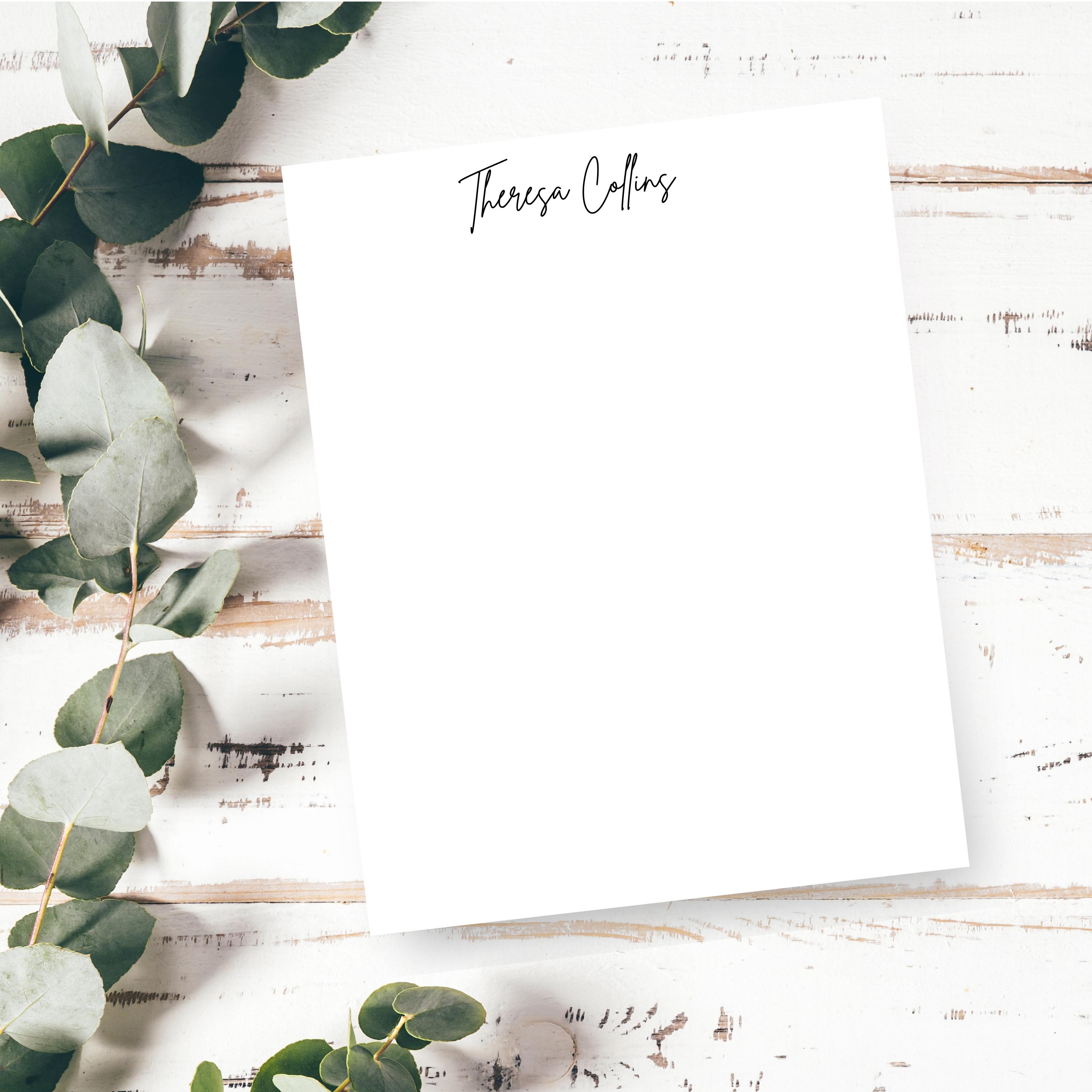 Personalized Notepad With Name Custom Notepads Minimalist Notepad ...