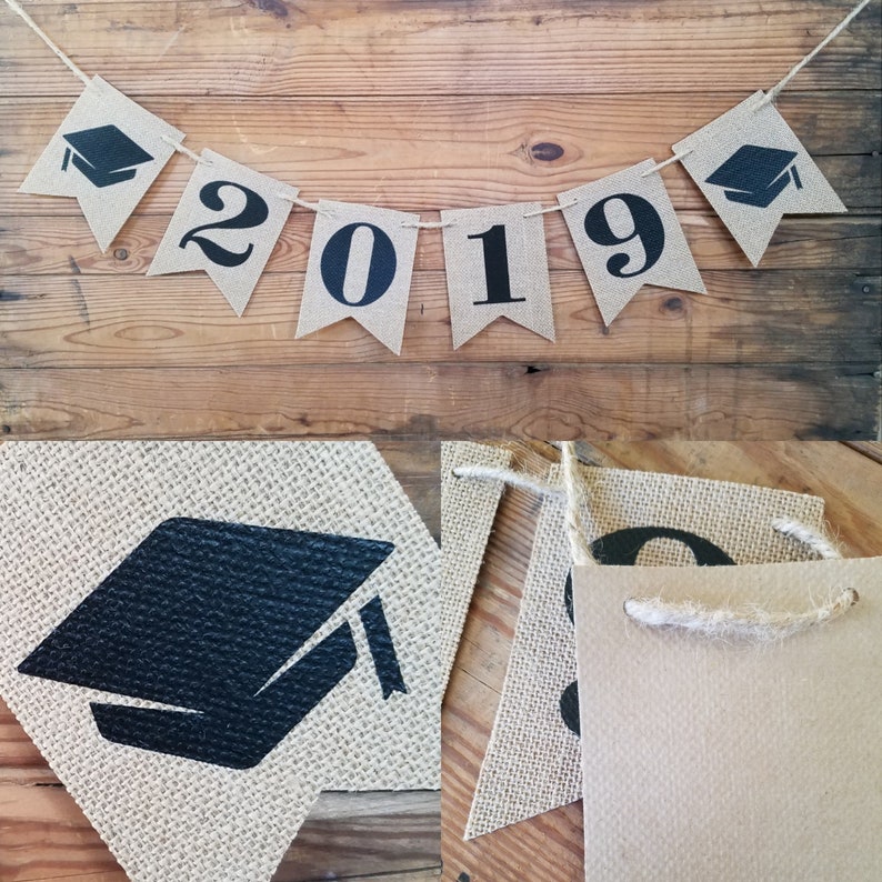 Class of 2023 Burlap Banner rustic banner graduation banner Etsy