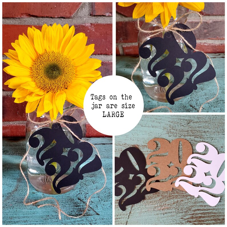 2022 tags 2022 die cuts Table Numbers 2022 cut outs Graduation gift tag graduation decor mason jar tag wine tag 2022 new years centerpiece 