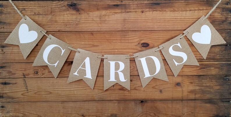 cards banner rustic banner burlap banner burlap wedding decor gift table banner Rustic Burlap Cards Banner rustic wedding banner
