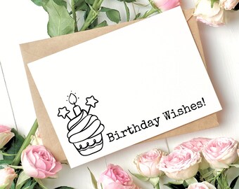 Happy Birthday Cards for birthdays greeting cards blank cards blank birthday cards simple cards happy birthday cake cards minimalist cards