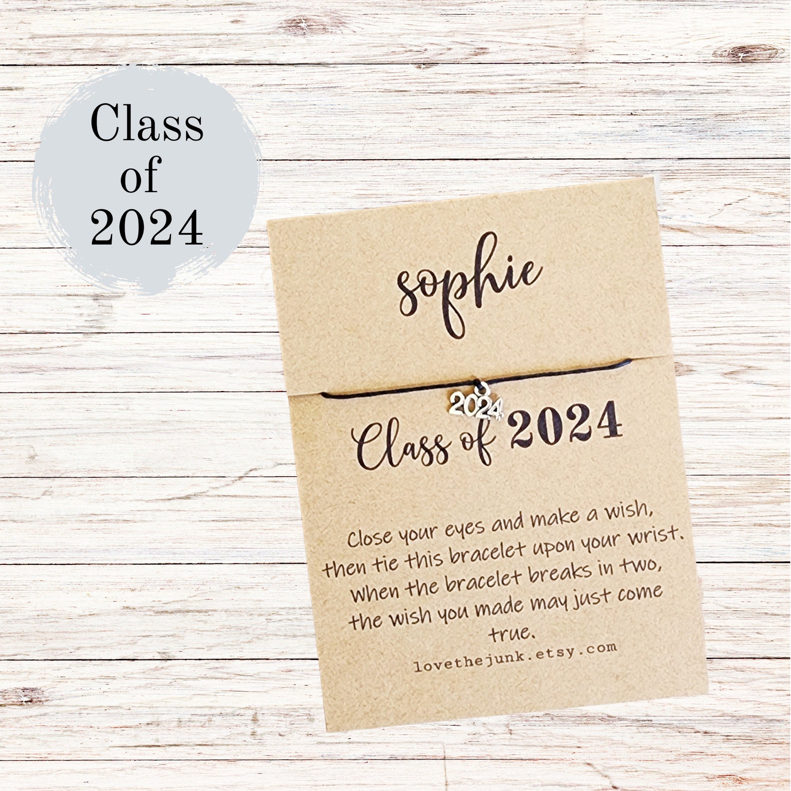 Class of 2024 Wish Bracelet Friendship Bracelet Senior Bracelet Wish ...