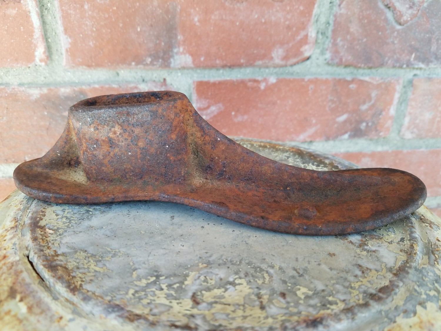 Vintage Rustic Metal Shoe Form. Antique shoe form shoe mold Etsy