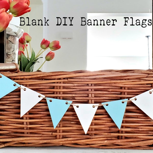 Blank Banner Flags pennant banner cardstock flags diy party banner kraft pennants diy pennant banner for graduation banner kraft paper Mini