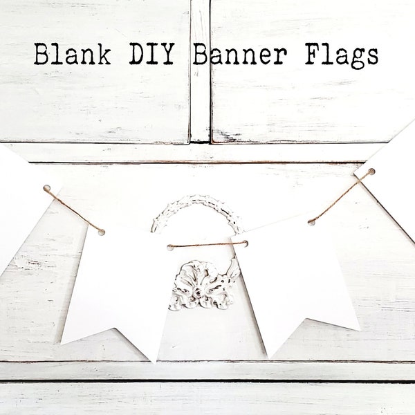 Blank Banner Flags fishtail banner cardstock flags diy party banner white pennants diy pennant banner for graduation banner white paper flag