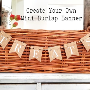 Custom Banner burlap banner rustic wedding banner mini burlap banner baby shower banner rustic banner wedding diy banner customized banner