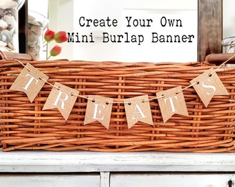 Custom Banner burlap banner rustic wedding banner mini burlap banner baby shower banner rustic banner wedding diy banner customized banner